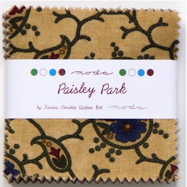 Vintage 2014 Paisley Park 2.5 Inch MINI Charm Square Packs Kansas Troubles Moda Quilt Fabric