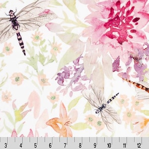 Minky Fabric Wild Dragonfly 60&quot; Wide Polyester Cuddle Shannon
