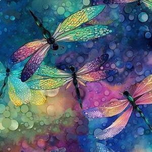 Fabric Dragonflies Dream Dragonfly IllusionTimeless Treasures Quilt Cotton Yardage 3206