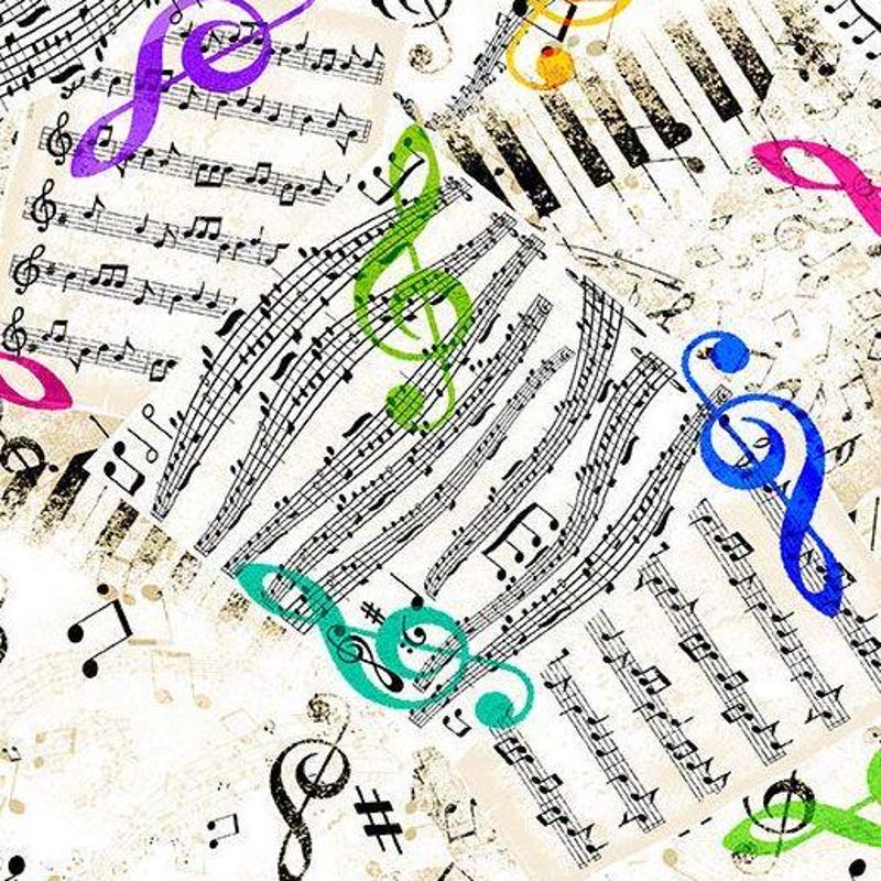Music Note Fabric - Etsy