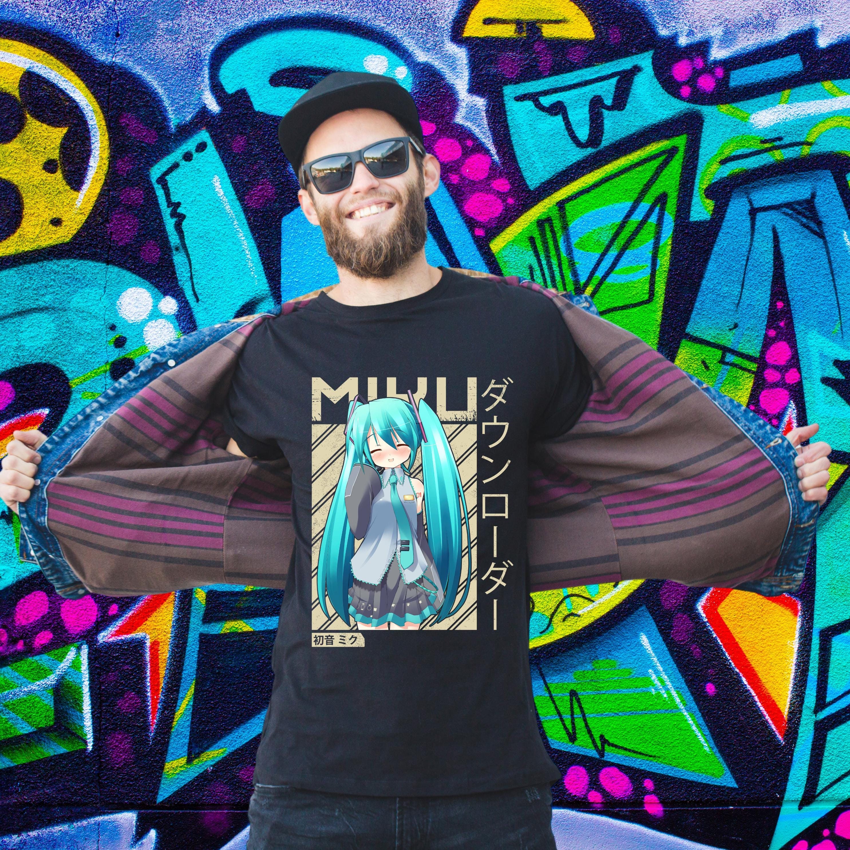 Miku Anime T-Shirt, Vibrant Vocaloid Style, Anime Vintage , Anime Lovers Shirt, Graphic Anime Tee, Vocaloid Shirt