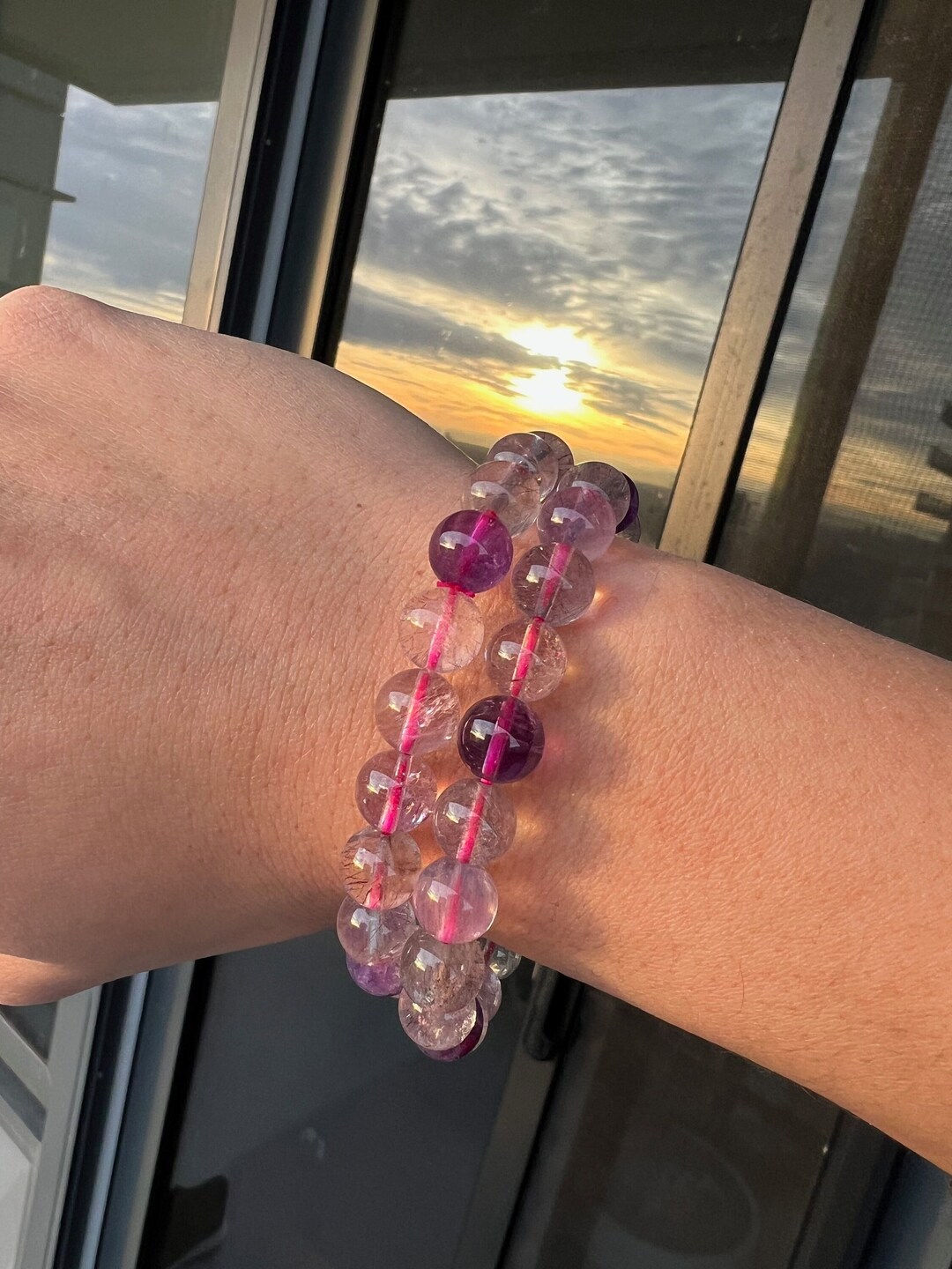 8mm Super Seven Quartz Melody's Stone Crystal Bracelet Etsy