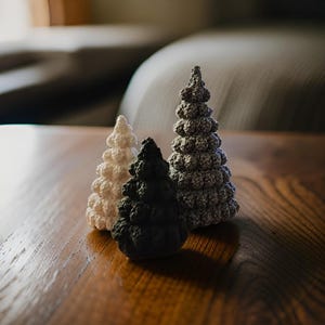 Crochet Christmas Trees Set of 3