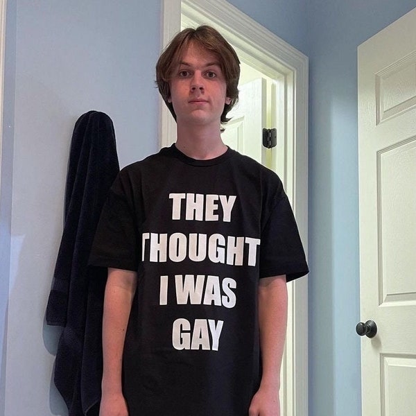 Playboi Carti They Thought I Was Gay T-Shirt Tee | Y2K Meme Funny Vamp Opium Narcissist Whole Lotta Red