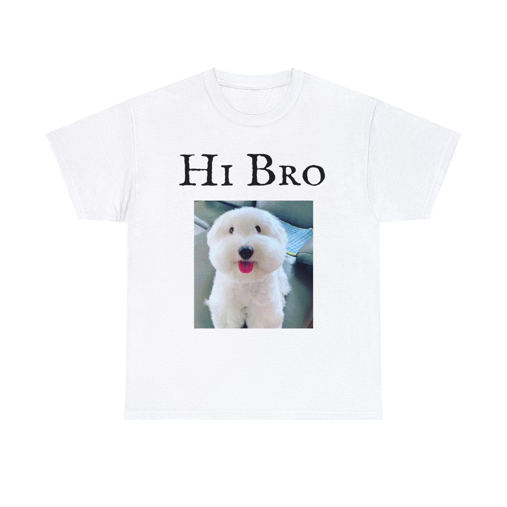 Hi Bro Dog Puppy T shirt Tee Y2K Funny Meme Waitimgoated So 1onely so Lonely Lgbtfortnite Merch Etsy