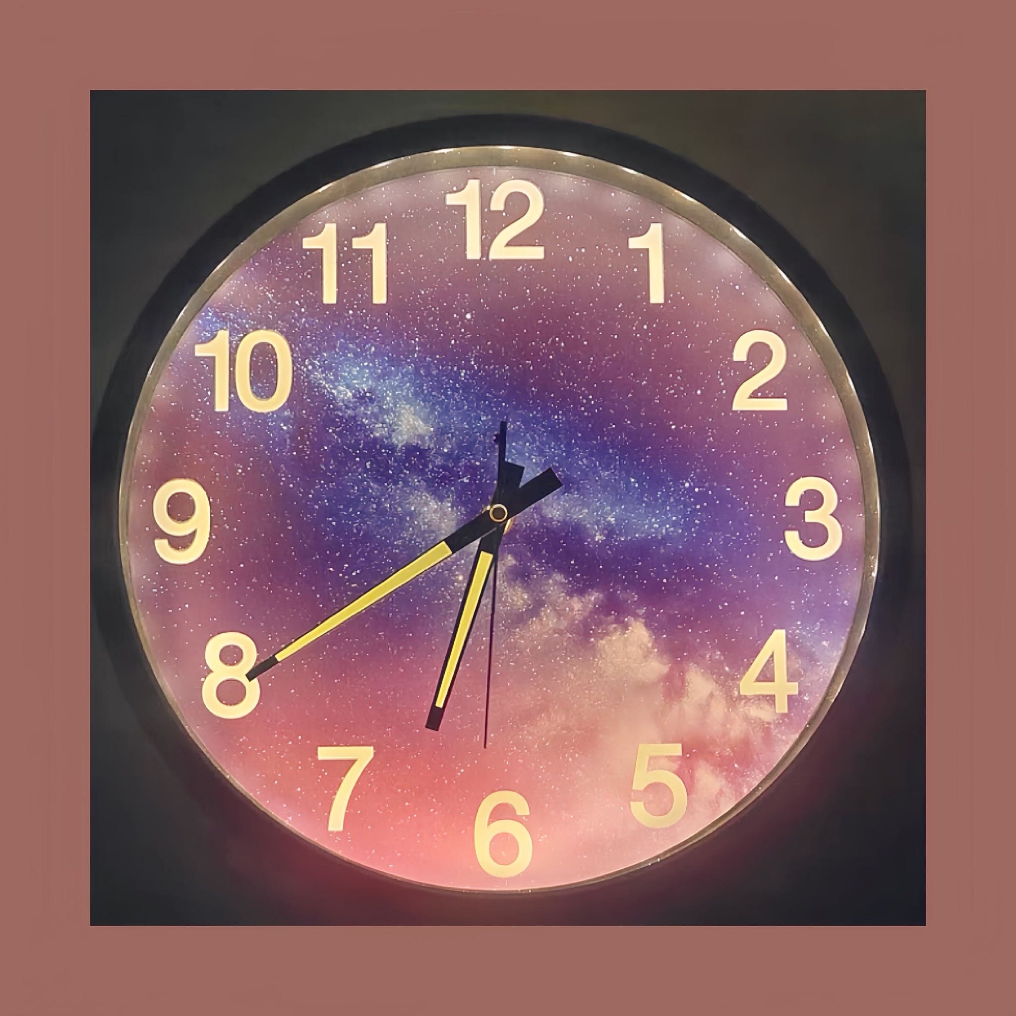 Acheter 40cm horloges murales lumineuses bricolage horloge numérique horloge  lumineuse acrylique bricolage horloge murale salon chambre autocollant mural  horloge