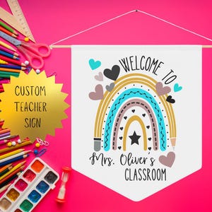 Classroom Tapestry, New Teacher Gift, Classroom  Door Decoration, Classroom Door Sign, Teacher Appreciation Gift, Back to School, Class Sign