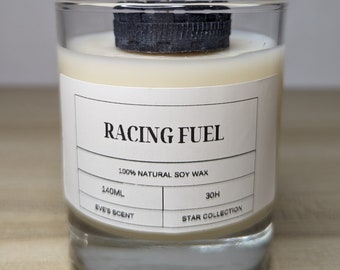 Racing Fuel, Petrol Scented handmade F1 candle, Formula One Gift, Racing tyre shape, 100% soy wax, Unique candles, Eco friendly gifts