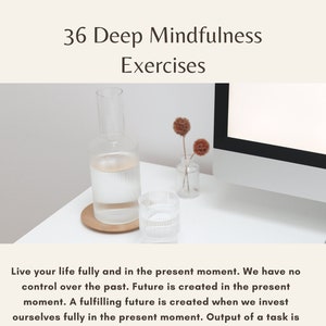 36 Mindfulness Exercises | Deep prompts | Printable PDF