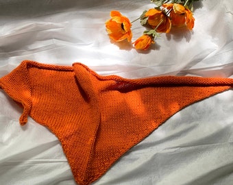 Bandana knitting pattern (English and French)