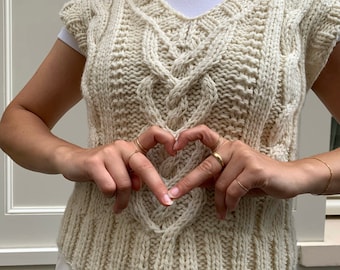 Heart out vest pattern
