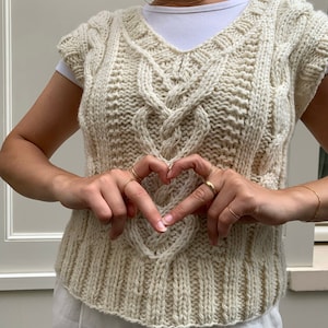 Heart out vest pattern