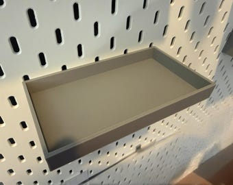 Étagère IKEA SKÅDIS | Étagère de rangement imprimée en 3D | Etagère aux dimensions personnalisées pour Skadis IKEA | 4 tailles disponibles