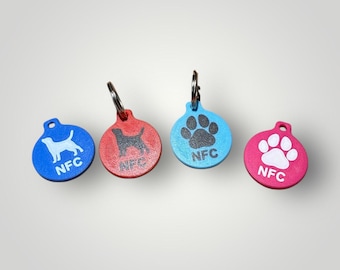 Médaille NFC pour chien | Appuyez pour connecter Smart Pet ID | Recherche d'informations sur le propriétaire | Médaille numérique pour collier de chien | Aucune application requise