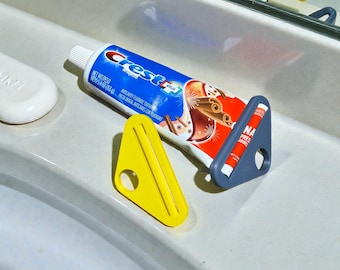 Presse-tubes pour tube de dentifrice | Économiseur de dentifrice imprimé en 3D | Organiseur de salle de bain | Rouleau de dentifrice zéro déchet | Cadeau pour la maison