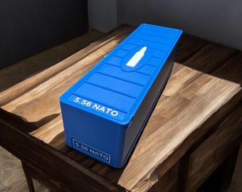 Étui à munitions 5,56 imprimé en 3D | Peut contenir 100 cartouches | Stockage de munitions .223 empilable | Multicolore disponible