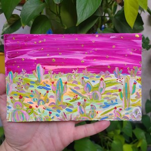 Sunset Saguaros Original Painting