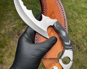 Full Tang Karambit knife | D2 Steel Knife | Hand forged knife | Handmade knife | Micarta Handle | Hunters knife | Unique gift | gift for him