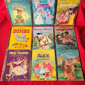 Little Golden Books, scegline uno per dieci dollari, Vintage, Walt Disney, Libri per bambini, Libri illustrati,