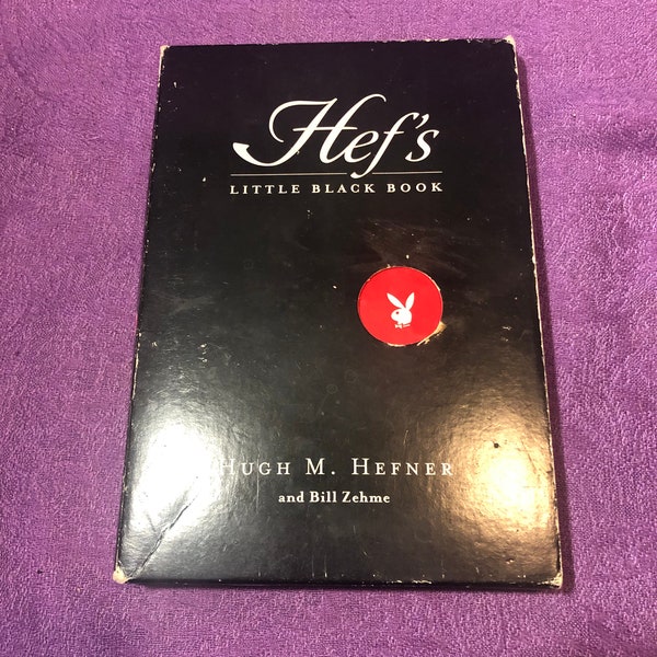 Hef’s Little Black Book, by Hugh M. Hefner and Bill Zehme, First Edition, Hardcover and Case, 2004