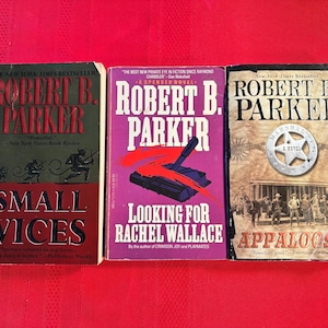 Robert B. Parker Paperback Book Bundle, Appaloosa, Looking For Rachel Wallace, Small Vices, 3 Paperback Books