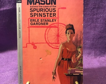 Perry Mason löst den Fall der Spurious Spinster, von Erle Stanley Gardner, Vintage Taschenbuch, 1963