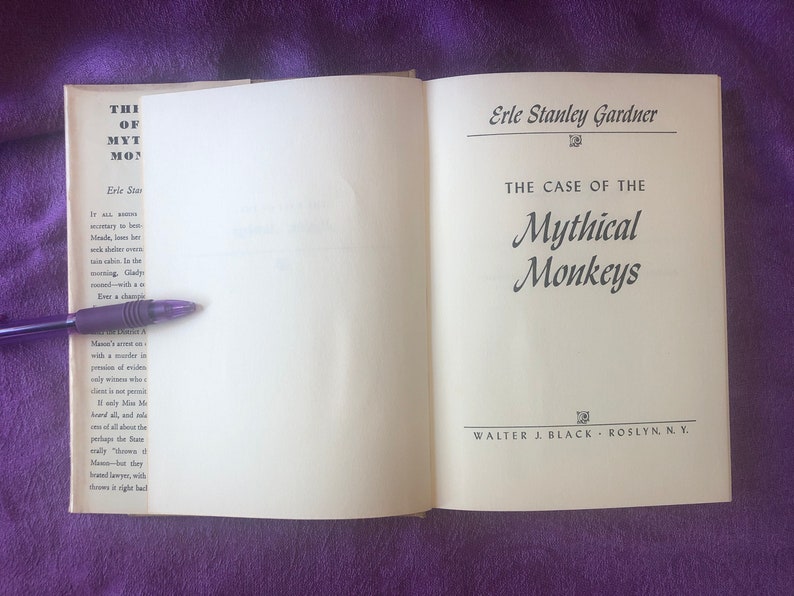 The Mythical Monkeys, von Erle Stanley Gardner, First Edition Hardcover Book, 1959 Bild 5