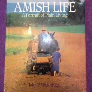 La vida Amish: un retrato de la vida sencilla, de John V. Wasilchick, primera edición, libro de tapa dura, 1991