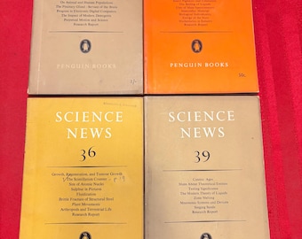 Science News, Book Bundle, 4 Paperback Books, 1953 - 1956, 30, 34, 36, 39