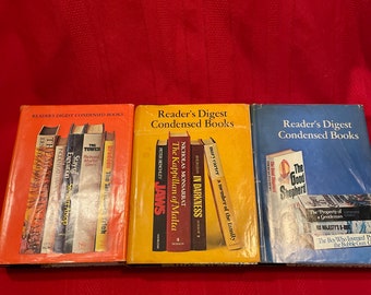 Reader’s Digest Condensed Books, Book Bundle, First Edition, Hardcover Books, Volume 1, 2, & 4, 1974