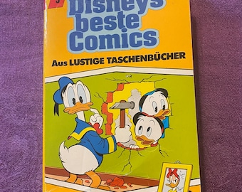 Walt Disney’s, Donald Duck Comic Book, written in German, Aus Lustige Taschenbucher, Band 3, Paperback book, 1988