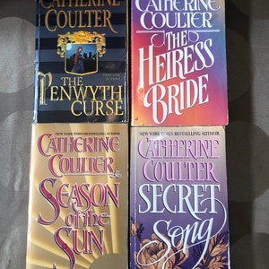 Catherine Coulter Paperback Book Bundle, Lot of 4,Season of Sun, Secret Song, The Penwyth Curse, and The Heiress Bride