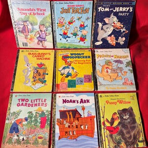 Little Golden Books, scegline uno per dieci dollari, Vintage, Libri per bambini, Libri illustrati, Libri da collezione