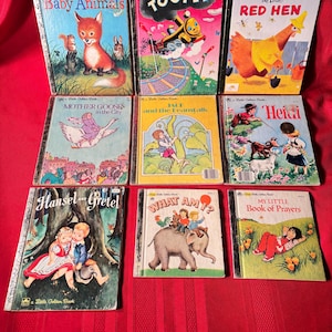 Little Golden Books, scegline uno per dieci dollari, Vintage, Libri per bambini, Libri illustrati, Libri da collezione
