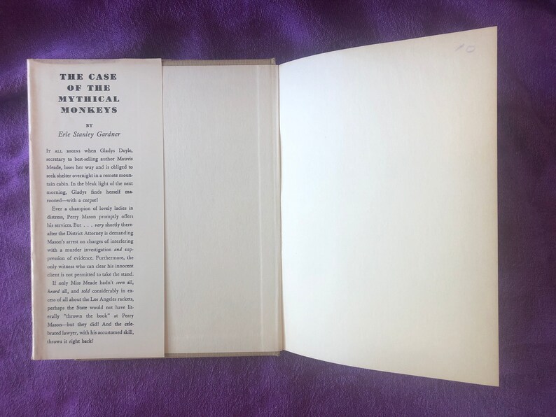 The Mythical Monkeys, von Erle Stanley Gardner, First Edition Hardcover Book, 1959 Bild 4