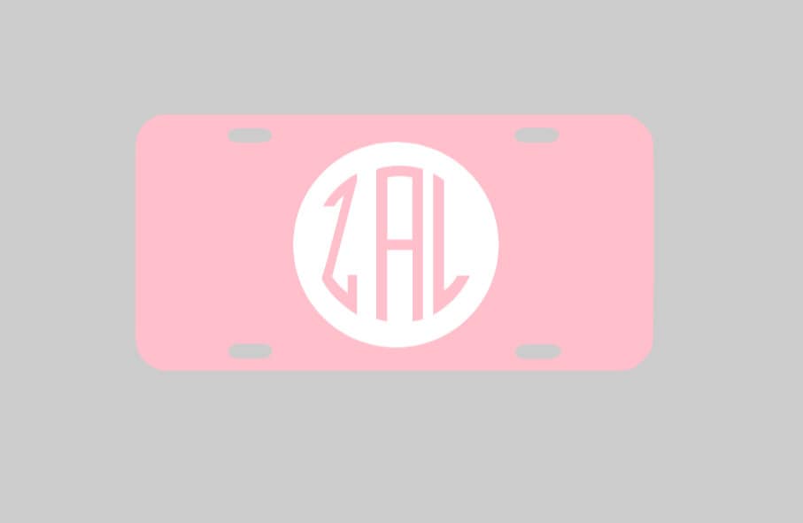 Modern Monogram License Plate License Plate Tag Sublimation License Plate Custom License Plate