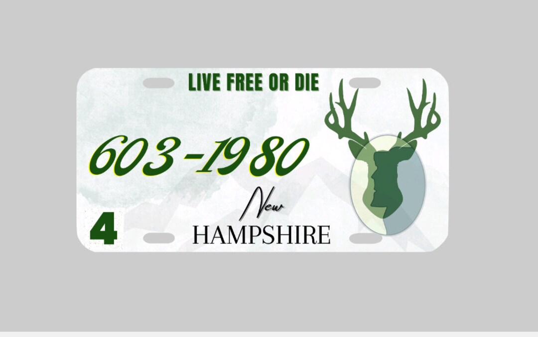 New Hampshire Custom License Plate Sublimation License Plate Custom New Hampshire License Plate