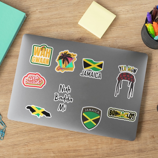Jamaican Stickers for Tumblers, laptops, Tablets Vinyl Sticker, Die Cut