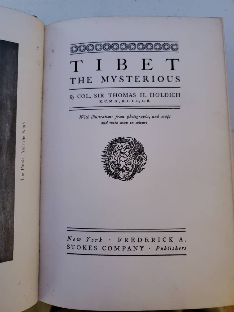 1906 Tibet the Mysterious Vintage Foldout Maps Very Rare Vintage Book ...