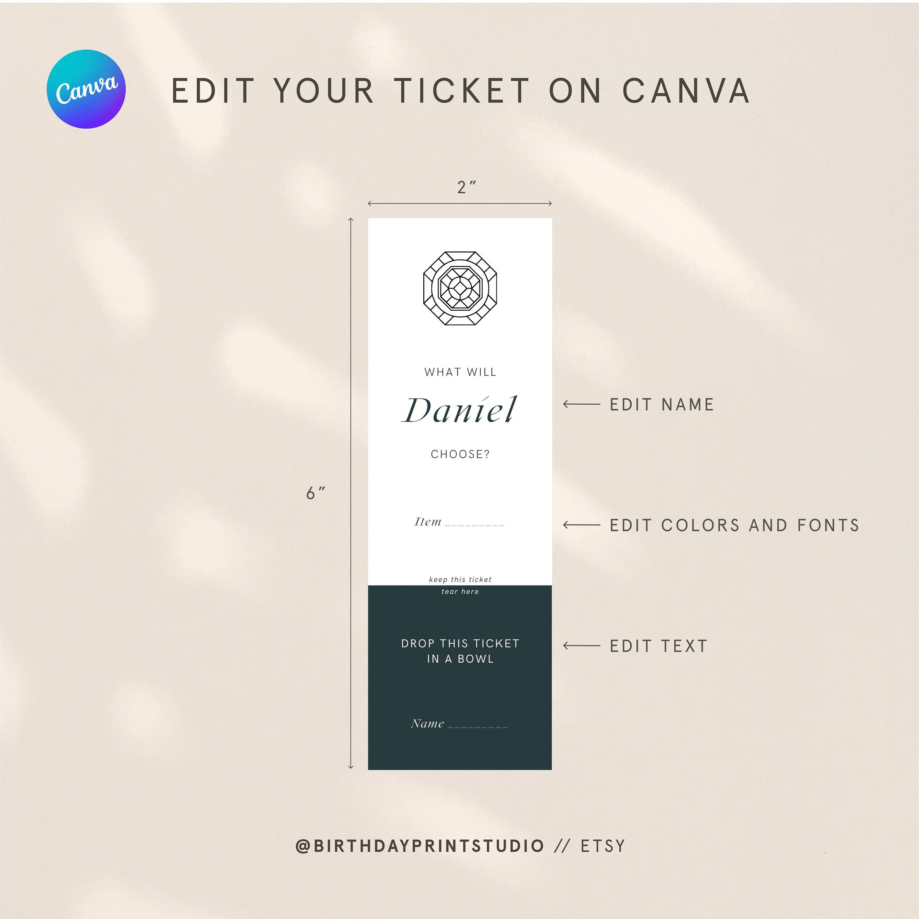 Personalized Raffle T Personalized Doljabi Raffle Ticket: Korean First Birthday (digital File ...