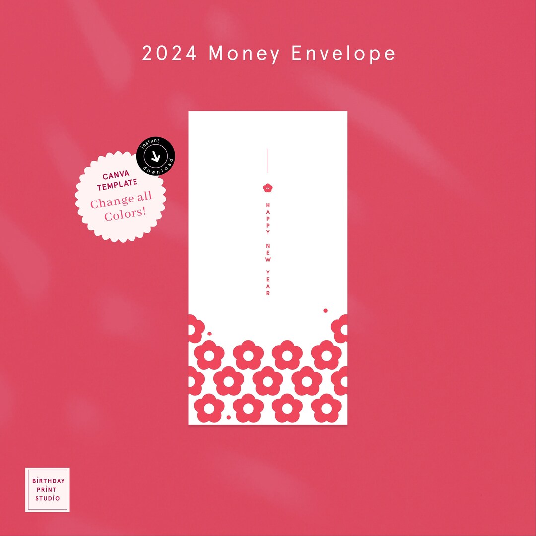 Cash Envelopes, Chinese New Year, Lunar New Year 2024, Money Envelopes, Dragon Year, Envelope