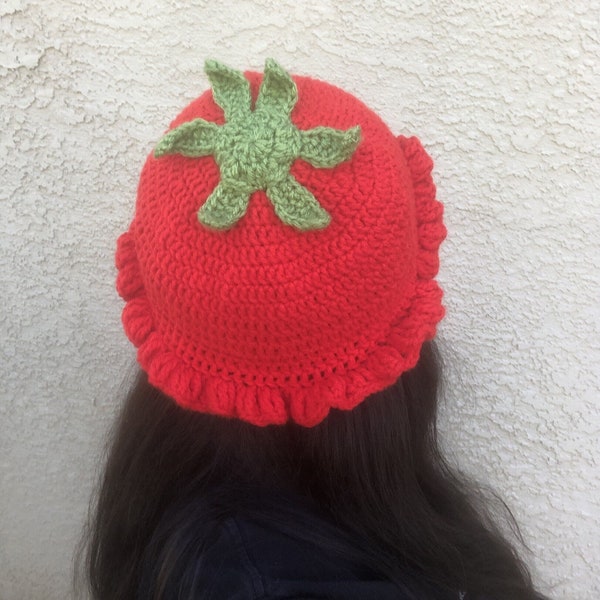 Tomato Crochet Bucket Hat