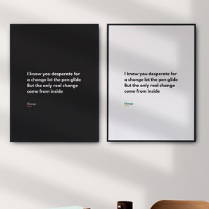 J.Cole - "Change" Song Quote Poster Digital Download, Quotes from Songs, Wall Art, Singers and Artists Songs, Inspiration, Motivation