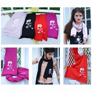 Punk Gothic Rock Pin Up Scarf PRETTY POISON DEVLINE Various Colors to Choose