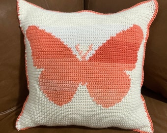 Butterfly Pillow Crochet Pattern (Pattern Only)