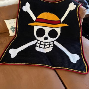 One Piece Anime Inspired Crochet Blanket pattern Only Etsy