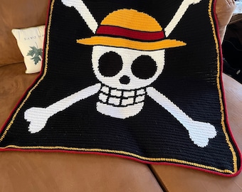 One Piece Anime Inspired Crochet Blanket (Pattern Only)