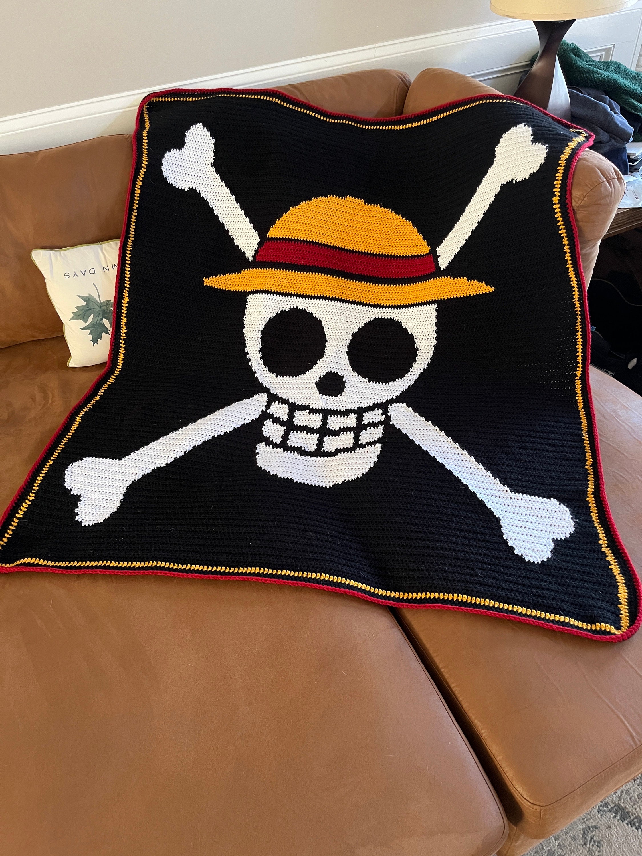 One Piece Anime Inspired Crochet Blanket pattern Only - Etsy