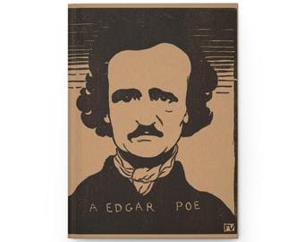Edgar Allan Poe Hardcover Journal  Gothic Writing Book Raven Notebook for Writers & Journalers
