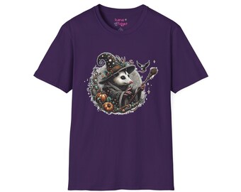 Possum Witch T-Shirt  Witchcore Trash Animal Tee  Funny Halloween Possum Shirt